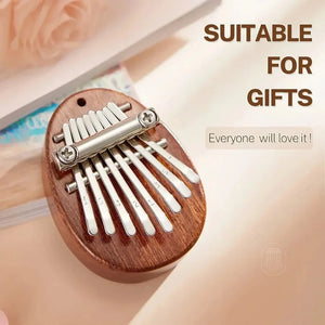 Portable Beginner Finger Piano Wooden Mini Thumb Piano Music Toy 8-sonic Instrument Children's Puzzle Home Decoration Ornaments