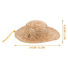 Load image into Gallery viewer, Kids Straw Hat Beach Sun Cap Outdoor Sun Protection Hat Handicraft Hat Summer Party Farmer Costume Hats
