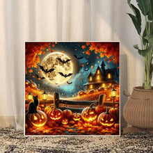 Load image into Gallery viewer, Halloween Party Diamond Painting New Arrivals Pumpkin Black Cat Diamond Mosaic Moon Set Craft Kit
