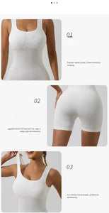 European and American Style Women's Clothing  Spring New Product Fashionable Solid Color U-neck Slim Fit and Slimming Backless
