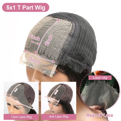 Short Bob Bone Straight 13x4 Lace Frontal Human Hair Wigs 180 Density Pre Plucked 5x5 T Part Lace Closure Human Hair Wig On Sale