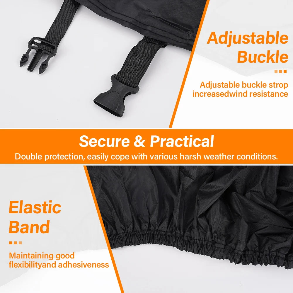 Motorcycle Waterproof Cover 420D UniversalOutdoor Protection Motorbike Rain Cover Sunshade Dustproof Uv Protective Thick Oxford
