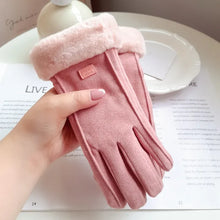 Load image into Gallery viewer, Women Winter Thick Plush Gloves Fashion Warm Suede Outdoor Guantes Lady Touchscreen Driving Gloves Sports Cycling Mittens
