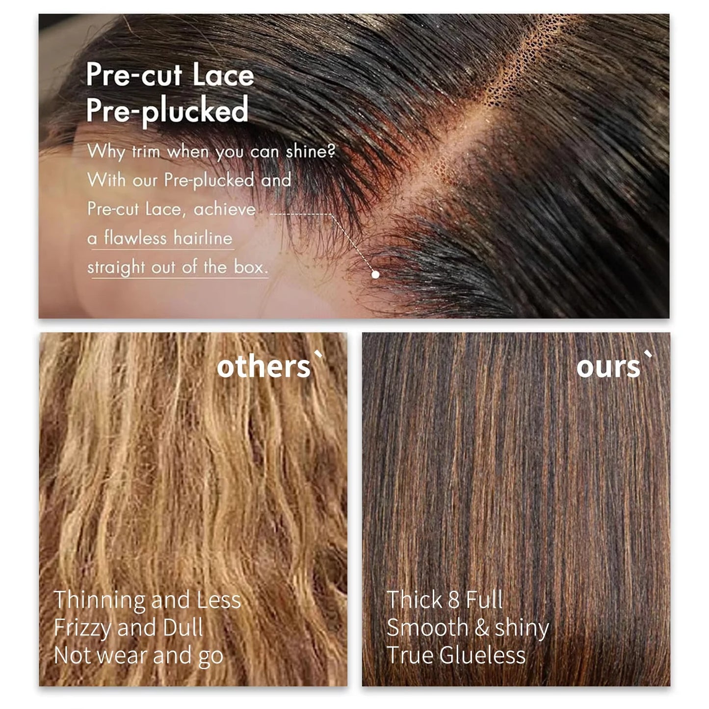 Short Ombre Honey Blonde Bob Wigs Human Hair Honey Brown Straight Human Hair Wigs Lace Part 1B30 Brown Wigs for Black Women