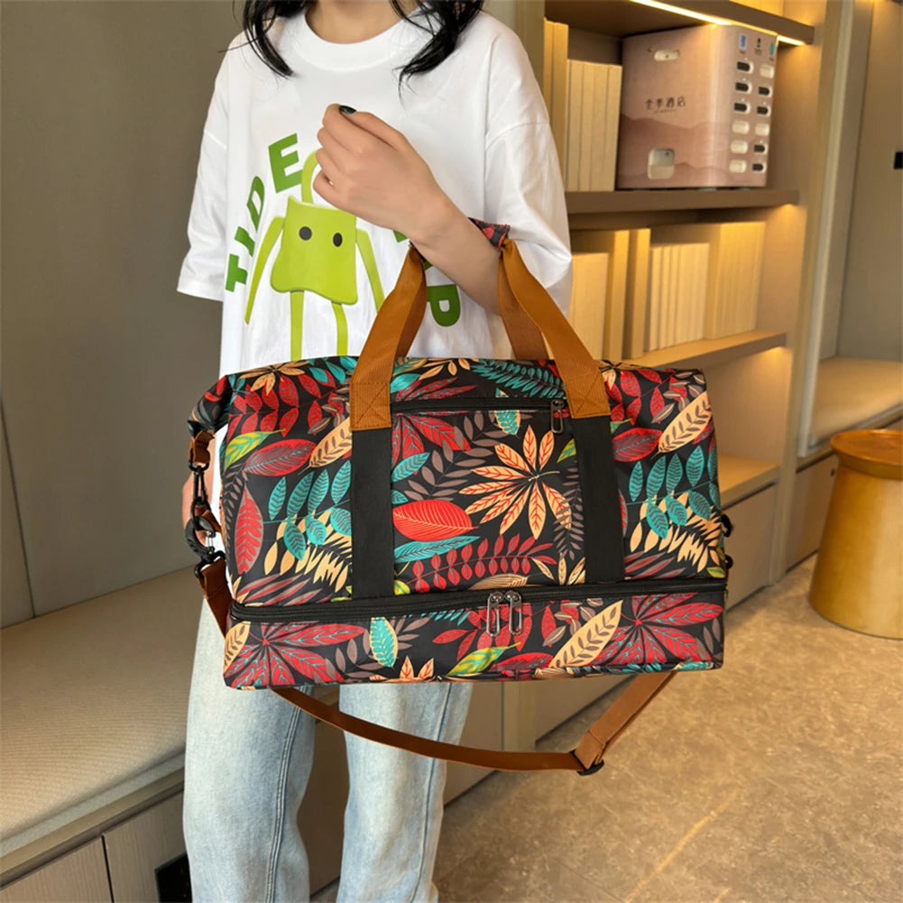 Sports Gym Bag Travel Portable Handbags For Women Outdoor Swimming Fitness Shoulder Crossbody Bag Weekender Duffel Yoga Bag