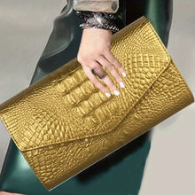 Load image into Gallery viewer, Women&#39;s stylish clutch bag Large capacity crocodile print crossbody shoulder bag
