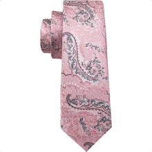 Load image into Gallery viewer, Barry.Wang Men Ties Paisley Woven Silk Necktie Set with Pocket Suqare Cufflinks Formal
