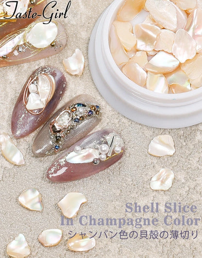 1 Pot Nails Abalone Shell Fragments Texture Natural Sea Shell 3d Charm Nail Art Decoration Slice DIY Beauty Salon Tools new