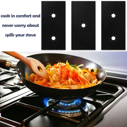 8Pcs Stove Covers With Cleaning Brushes&Stove Gap Strips Washable Reusable Gas Stove Protector Resistant Gas Stove Burner Liner