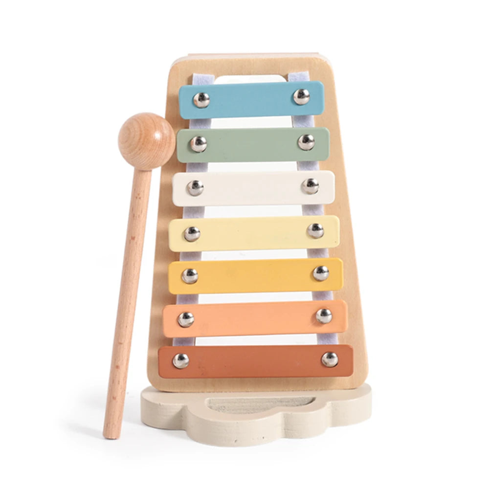 Wooden Baby Montessori Toys Musical Rattle Instruments Xylophone Percussion Sensory Rattle Toys Educational for Baby Toys Gifts