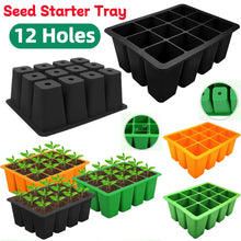 Load image into Gallery viewer, 12 Holes Silicone Seedling Starter Trays Breathable Flower Plant Seed Grows Box Reusable Gardening Sowing Tray for Plants Indoor
