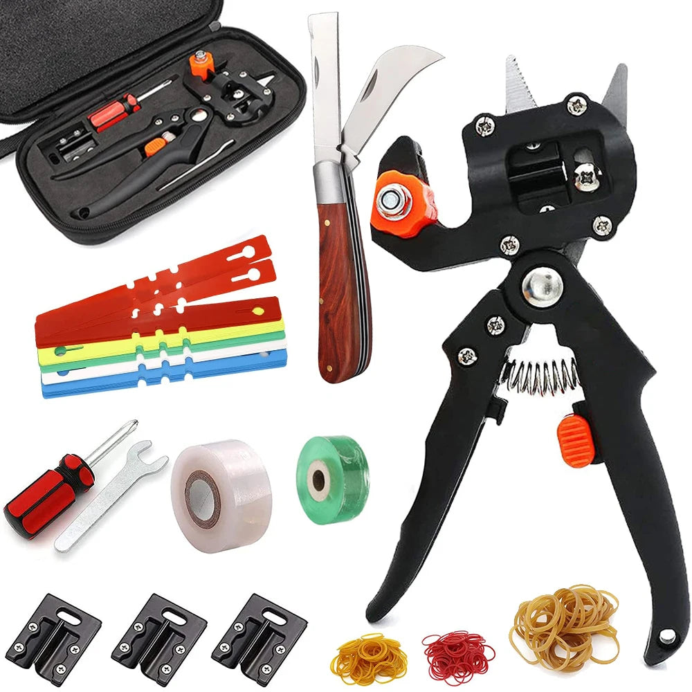 Garden Grafting Tools Set Professional Branch Cutter Secateur Pruning Plant Shears Boxes Fruit Tree Grafting Scissor Pruner Tool