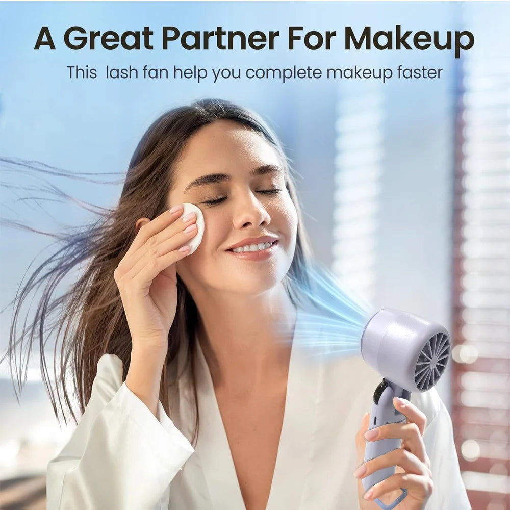 Handheld mini fan 3 in1 Portable Fan Rechargeable Handheld Turbo Fans  5 Speed USB Foldable Portable Neck Hanging Fans