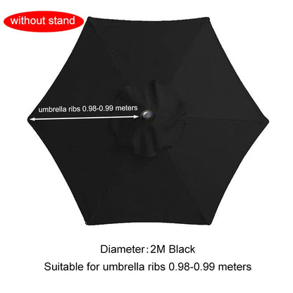 Umbrella Replacement Canopy 6/8 Ribs Patio Umbrella Cloth without Stand 7.5/9/10ft Outdoor Beach Garden Waterproof Parasol Cover