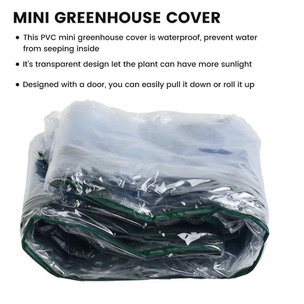Greenhouse Cover Greenhouse PVC Garden Outdoor Plants Grow House Cover Lants Keep Warm Sunroom For Flowers Roll-up Windows