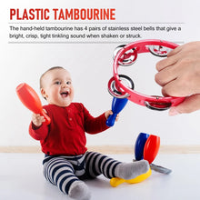 Load image into Gallery viewer, 20Piece Plastic Tambourine Musical Instruments For MINI Handheld Tambourines Percussion Rhythm Party Musical Instruments
