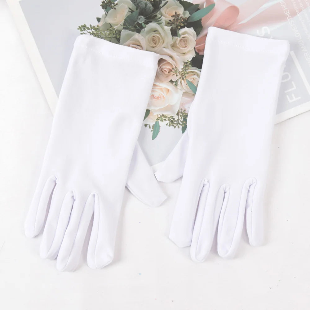 Women Fashion Gloves for Spring Summer Sunscreen Female Thin Solid Color Ceremonial Performance Dance Breathable Driving Gloves