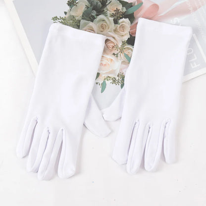 Women Fashion Gloves for Spring Summer Sunscreen Female Thin Solid Color Ceremonial Performance Dance Breathable Driving Gloves