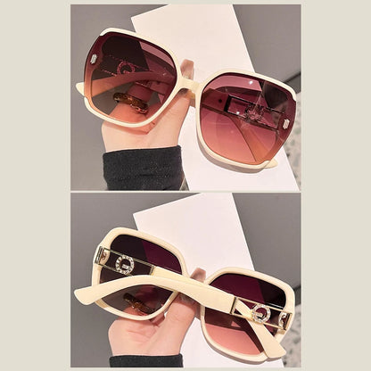 Sunglasses for Women High-end UV Resistant Sunglasses Large Frame Round Face Slim Sunscreen Sunglasses Fashion Accessories 2025