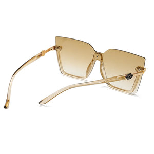 Women Men Sun Glasses Streetwear Large Frame Eyewear GogglesHollow Out Square One-piece Sunglasses Women MenGlasses
