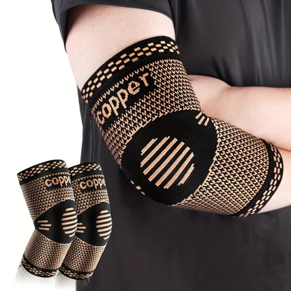 Elbow compression sleeve (1 pair)-prevents and restores tendonitis support for weight liftin