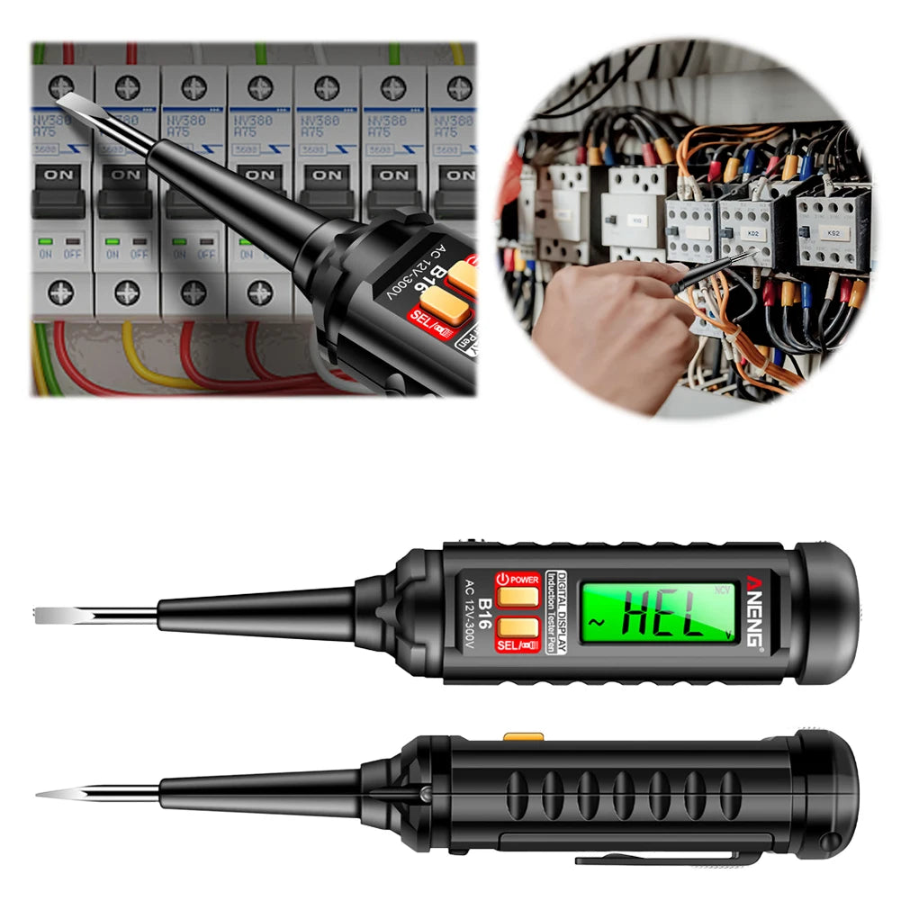 AC 12V-300V Non-Contact Voltage Detector Digital NCV Voltage Tester Smart Induction Test Pen Wire Breakpoint Finder Live Wire Te