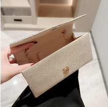 Load image into Gallery viewer, Women Lady Female Silver Evening Dinner Clutch Shiny Elegant Bag Shoulder Bag Handbag Glitter Purse Party Wedding Handheld Bag
