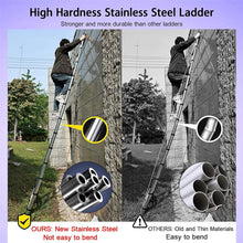 Load image into Gallery viewer, Ladders Extendable Telescopic 2.6M-5M Heavy Duty Multi Purpose Straight Loft Ladder Portable Folding Stainless Steel Ladder Tool
