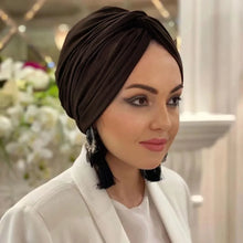 Load image into Gallery viewer, Muslim White Hijab Cap Undercap Abaya Hijabs For Woman Islamic Abayas Jersey Instant Wrap Women Crinkle Arabic Modal Silk Caps
