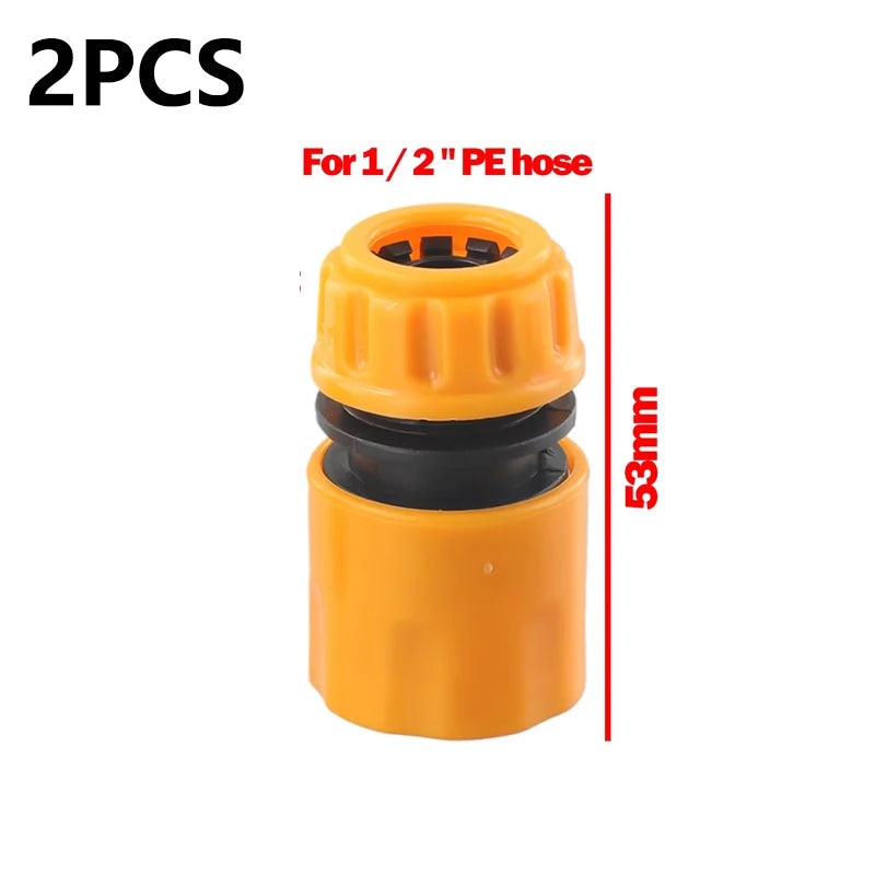 Garden Hose Tap Connector 3/4 inch and 1/2 inch BSP 2in1 Threaded Faucet Adapter Hose Connection Set for Garden Irrigation