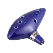 Load image into Gallery viewer, 12 Hole Ocarina Ceramic Alto C Vessel Flute Wind Musical Instrument With Simple Music Score Rope for Beginners
