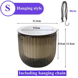 Garden Decoration Self-watering Flower Pot Plant with Chain Hanging Flower Pots Round with Drainage Holes Houseplant Flowerpot