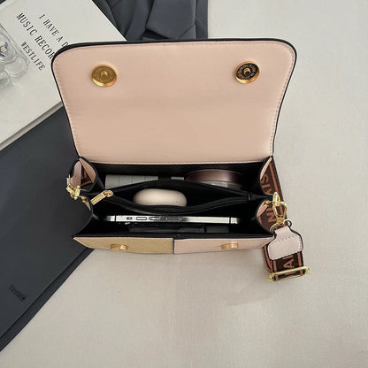 Chic Vintage-Inspired Clutch Bag for Women Trendy Crossbody Handbag Minimalist Leather Tote with Designer Solid Color Charm