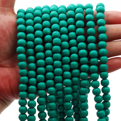 1 String 6/9mm Clay Round Beads Loose Spacer Beads Polymer Clay Beads For Jewelry Making Diy Boho Bracelet Necklace Accessorie