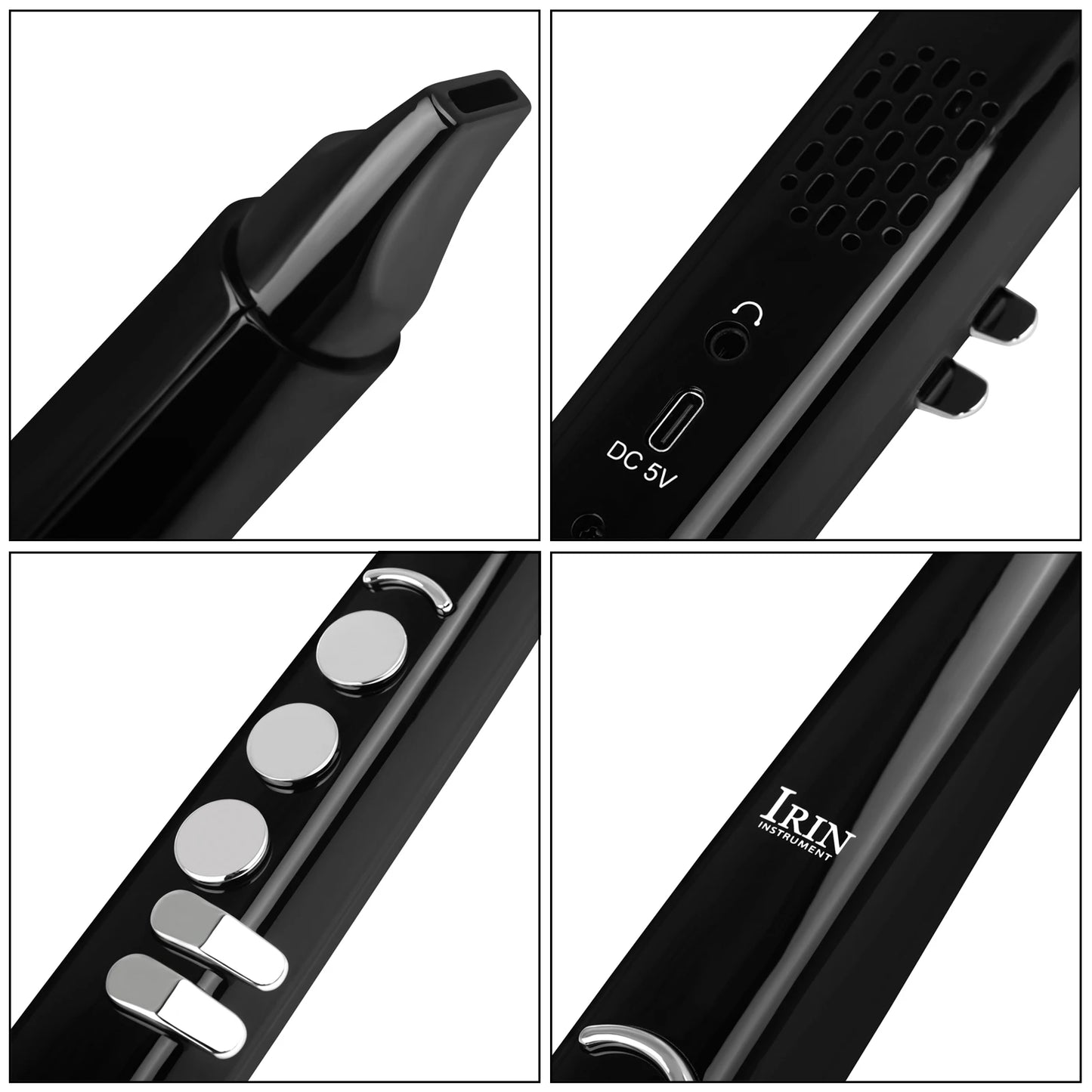 IRIN Electric Saxophone Mini Electric Blowpipe Imitation Flute Clarinet Various Sounds Electronic Saxophone Wind Instrument