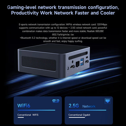 MLLSE G5 Mini PC intel i5-1340P Windows 11 Pro Intel 12th DDR4 16GB RAM 512GB SSD WiFi 6 BT5.2 Desktop Gaming Computer Mini Pc