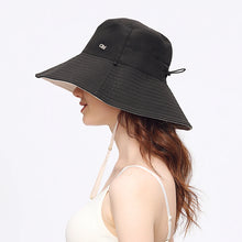Load image into Gallery viewer, OhSunny Fisherman Hats for Women,Womne&#39;s Bucket Sunhat Double-Sided Wearing,UPF50+ Large Brim Hiking Hats with Ponytail Hole
