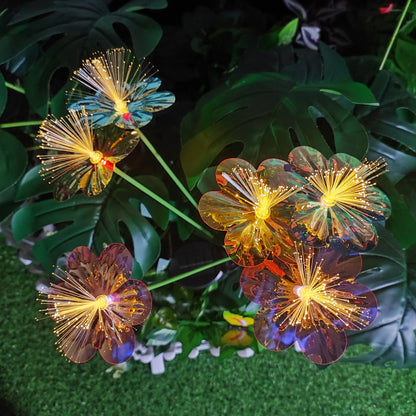 Garden Solar Flower Lights Outdoor 6LED Decor Light Waterproof Stake Lights For Yard Pathway Patio