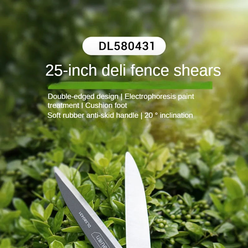 Deli Gardening Scissors Flower / Pruning Shears Lawn Special Hedge Shears Strong Pruning Branches Pruning Tools for Home Garden