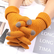 Load image into Gallery viewer, Women Men Warm Winter Touch Screen Gloves Stretch Classical Knit Mittens Wool Full Finger Outdoor Cycling Driving Glove
