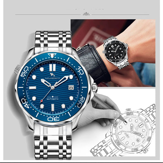 Men's Luxury Brand Business Sport Automatic Mechanical Watches 2025 MM300 NH35 Steel Waterproof Watch For Men WristWatches Clock