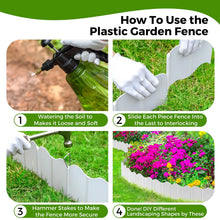 Load image into Gallery viewer, Garden Edging Borders Grass Lawn Fence Path Patio Interlocking Decorative Outdoor Barrier Landscape Edging for Yard Garden
