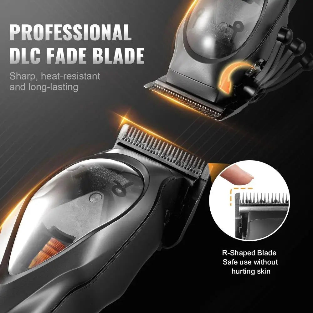 Professional Men's Barber Hair Clipper 10000RPM DLC Fade Blade