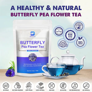 BEWORTHS 100% Natural Butterfly Herb Extract Enhances Immunity, Rich in Vitamin C and E Antioxidant Supplements for Beauty