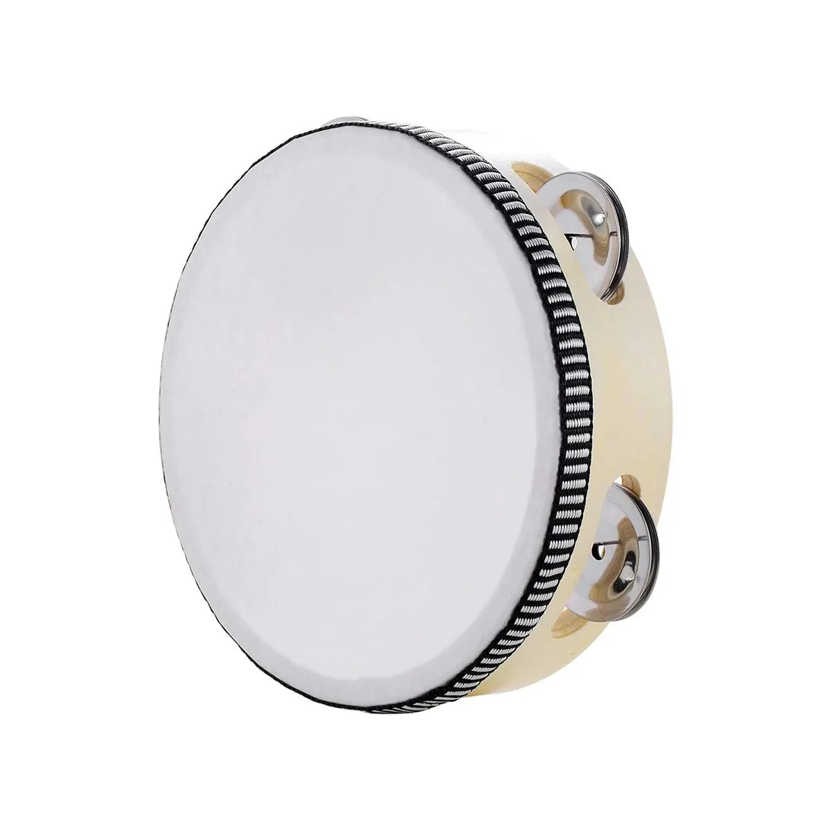 4inch 6inch Hand Held Drum Tambourine Drum Metal Jingles Percussion Musical Instrument For KTV Party Games