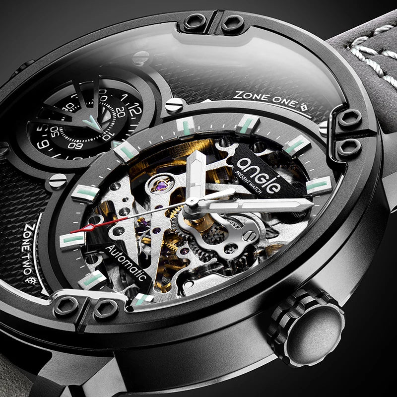 Mens Mechanical Watches Colorful Automatic Watch for Men Luxury Brand Stainless Steel Waterproof Man Wristwatches Reloj Hombre