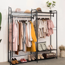 Load image into Gallery viewer, Heavy Duty Clothes Rack Coat Stand Hanger Garment Organiser Closet Storage Metal Shelves Strong Load Capacity

