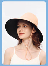 Load image into Gallery viewer, OhSunny Fisherman Hats for Women,Womne&#39;s Bucket Sunhat Double-Sided Wearing,UPF50+ Large Brim Hiking Hats with Ponytail Hole
