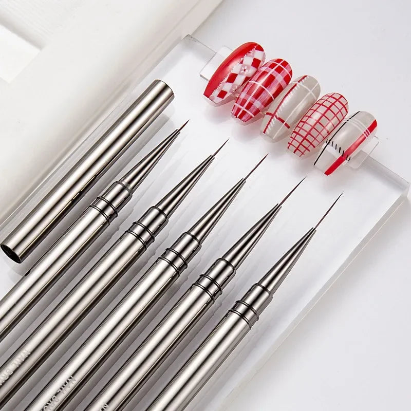 Nails Art Liner Brushes Elongated Lines Striping Drawing Painting 6/9/12/15/18/25mm Nail Design Pen Professional Manicure Tool