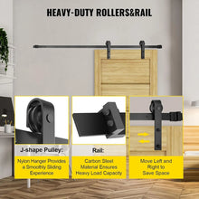 Load image into Gallery viewer, Sliding Barn Door Hardware Kit, 9FT Barn Door Kit, 330LBS Load-Bearing Double Barn Door Hardware Kit, Carbon Steel Barn Door
